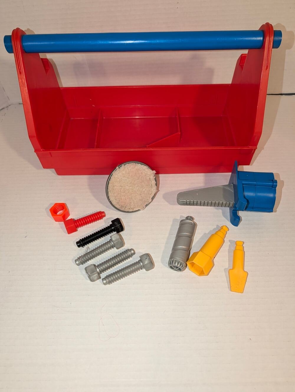 Vintage 1986 Fisher Price Power Workshop Replacement Tool Box & Tools